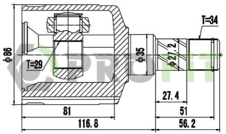 ШРУС PROFIT 2810-2059