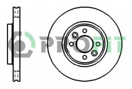 Тормозной диск PROFIT 5010-1124 (фото 1)