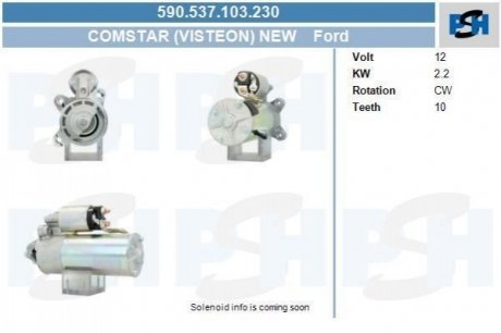 Стартер Ford 2.2 kw S9035 S9014 CS613 PSH 590.537.103.230