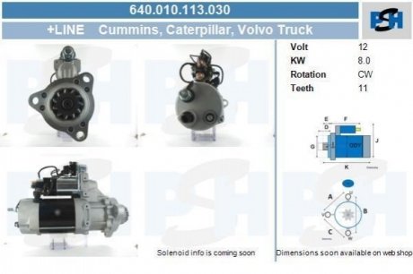 Стартер Caterpillar 6.2 kw PSH 640.010.113.030
