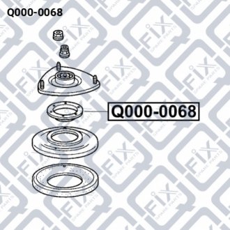 Підшипник опори переднього амортизатора Q-FIX Q000-0068 (фото 1)