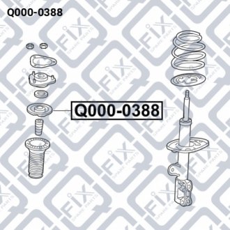 Підшипник опори переднього амортизатора Q-FIX Q000-0388 (фото 1)