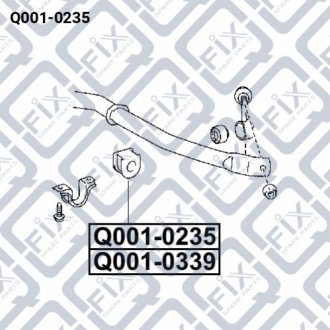 Втулка переднього стабілізатора Q-FIX Q001-0235 (фото 1)