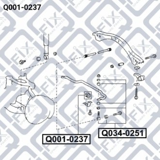 Втулка переднього стабілізатора Q-FIX Q001-0237