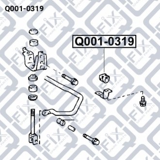 Втулка заднього стабілізатора Q-FIX Q001-0319 (фото 1)