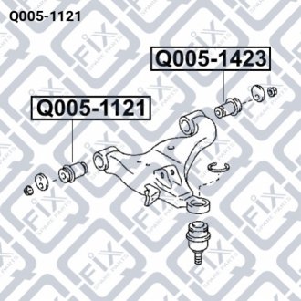 Сайлентблок переднього нижнього важеля Q-FIX Q005-1121
