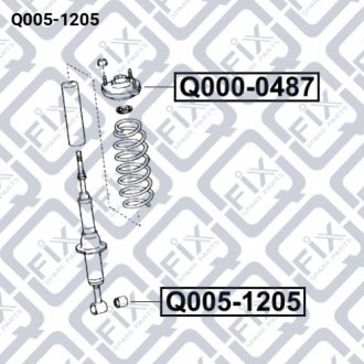 Сайлентблок заднього амортизатора Q-FIX Q005-1205