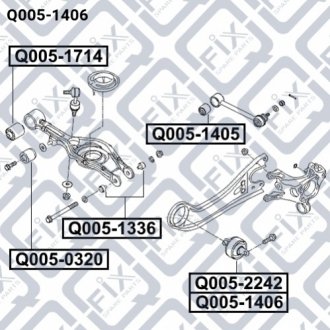 САЙЛЕНТБЛОК ЗАДН R ПРОД ВАЖАРА Q-FIX Q005-1406