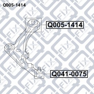 Сайлентблок задній переднього важеля Q-FIX Q005-1414