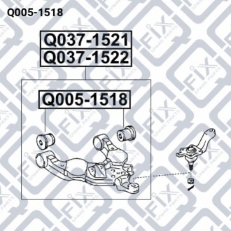 Сайлентблок нижнього переднього важеля Q-FIX Q0051518 (фото 1)