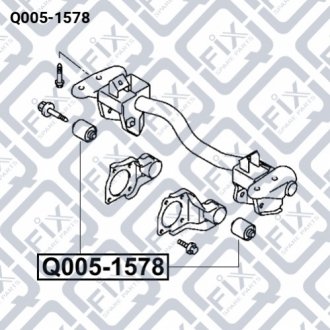 Сайлентблок подушки диференціала Q-FIX Q005-1578