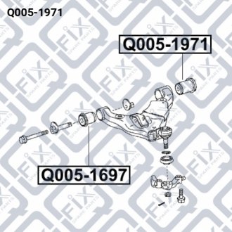 Сайлентблок переднього нижнього важеля Q-FIX Q005-1971