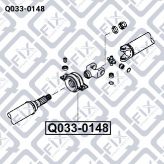 Підшипник підвісний карданного валу Q-FIX Q033-0148