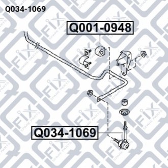 Кронштейн заднього стабілізатора Q-FIX Q034-1069 (фото 1)