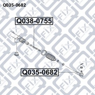 НАКОНЕЧНИК РУЛЕВЫХ ТЯГ Q-FIX Q035-0682