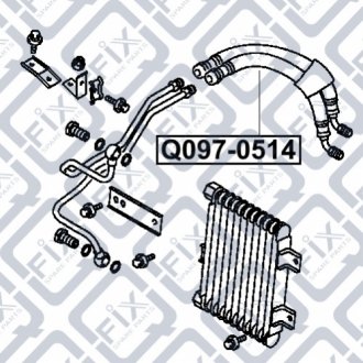 ШЛАНГ МАСЛЯНОГО РАДИАТОРА (К-Т 2шт) Q-FIX Q097-0514