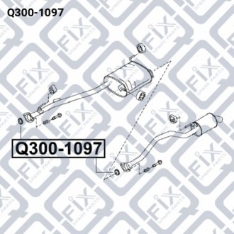 Прокладка приймальної труби (графітова) Q-FIX Q300-1097 (фото 1)