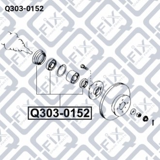 Сальник маточинний ремкомплект Q-FIX Q303-0152