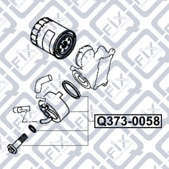 РАДІАТОР ОХОЛОДЖЕННЯ ФІЛЬТРУ (маслоохолоджувач) Q-FIX Q373-0058