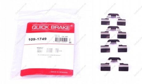 Комплект приладдя, накладка дискового гальма QUICK BRAKE 109-1749