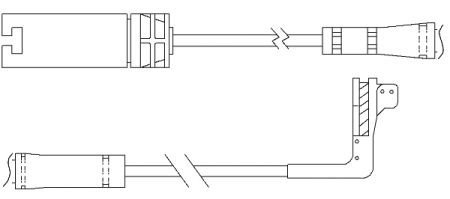 Комплект датчика зносу для осі, гальмівної колодки QUICK BRAKE WS0295A (фото 1)