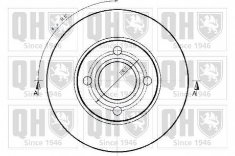 Тормозной диск QUINTON HAZELL BDC3907 (фото 1)