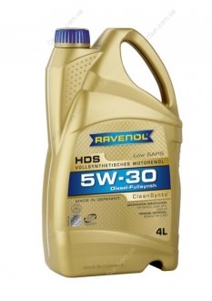 Моторное масло HDS SAE 5W-30 4 л - RAVENOL 1111121004 (фото 1)