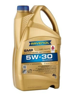 Мастило моторне SMP 5W30 CleanSynto 4L A3/B4, C3, BMW LL-04, VW504.00/507.00 RAVENOL 1111126-004-01-999