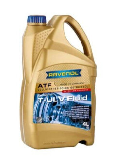 OLEJ ATF T-ULV FLUID 4L / G 053 001 A2 / VOLVO 314921173/314921172 / PSA 16 350 560 80 / BMW 83 22 2 413 477 / BMW ATF 7 RAVENOL 1211146-004-01-999