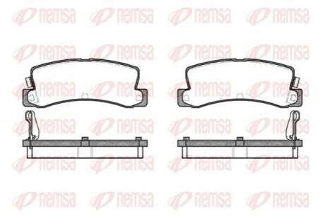 Колодки гальмівні дискові, комплект REMSA 0214.04