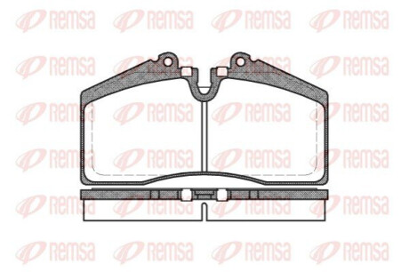 Колодки гальмівні дискові, комплект REMSA 0288 00