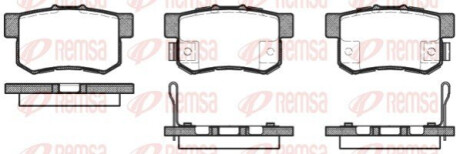 Колодки гальмівні дискові, комплект REMSA 032552