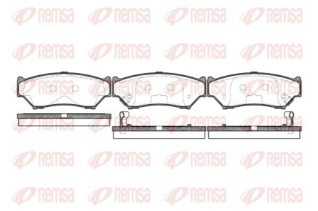 Колодки гальмівні дискові, комплект REMSA 0389.12