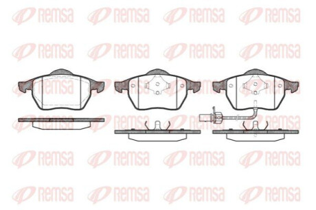 Колодки гальмівні дискові, комплект REMSA 0390.11