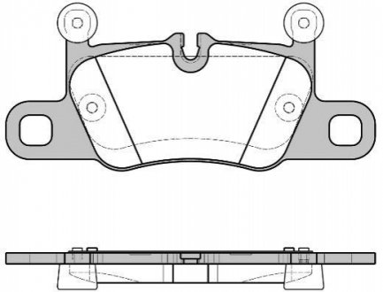 Колодки гальмівні (задні) Porsche 911 12-/Cayenne Coupe 19- (Brembo) (з балансиром) REMSA 1714 00