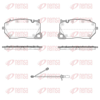Колодки гальмівні дискові (комплект 4 шт) REMSA 1743.00