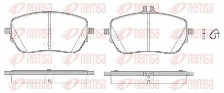 Колодки гальмівні дискові (комплект 4 шт) REMSA 1827.00
