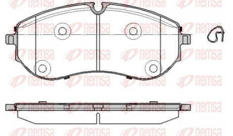 Колодки гальмівні дискові (комплект 4 шт) REMSA 1857.00