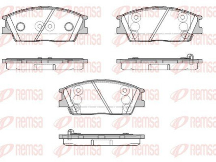 Колодки гальмівні дискові (комплект 4 шт) REMSA 1967.02