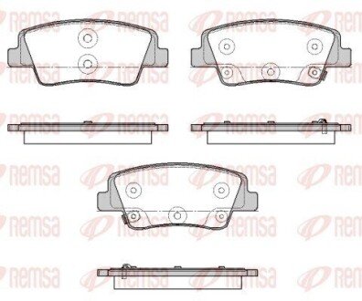 Колодки гальмівні дискові (комплект 4 шт) REMSA 1980.02