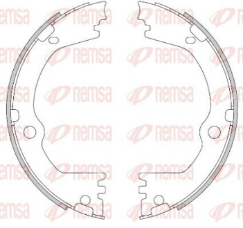 Колодки гальмівні барабанні (комплект 4 шт) REMSA 4466.00