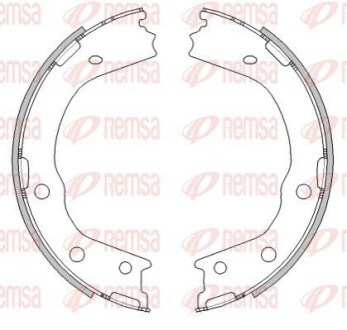 Колодки гальмівні барабанні (комплект 4 шт) REMSA 4488.00