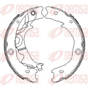 Колодки гальмівні барабанні (комплект 4 шт) REMSA 4542.00