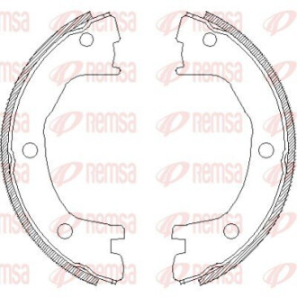 Комплект тормозных колодок, стояночная тормозная система REMSA 4712.00