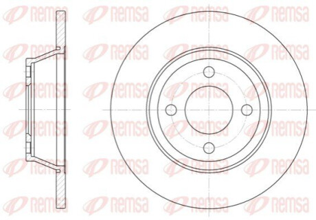 Тормозной диск REMSA 6287.00 (фото 1)