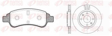 Комплект тормозов, дисковый тормозной механизм REMSA 8840.02