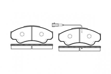 Колодки Гальмівні Citroen Jumper, Fiat Ducato, Peugeot Boxer 2.0-2.8D Перед. З Датчиком ROADHOUSE 295901 (фото 1)
