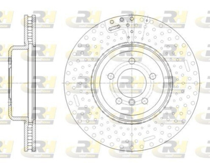 Диск гальмівний (передній) BMW 3 (F30/F80)/4 (F32/F82) 11-18 (370x30) ROADHOUSE 6165110