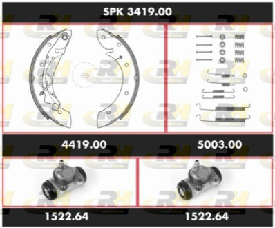 Комплект тормозов, барабанный тормозной механизм ROADHOUSE SPK 3419.00 (фото 1)