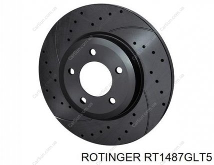 Диск тормозной вентилируемый графитовый (кратно 2) BMW X5 (E53) [324X80] - (34216859678 / 34216794299 / 34216765458) Rotinger RT 1487-GL/T5